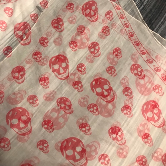 Alexander McQueen Scarf white and Pink - Picture 1 of 2